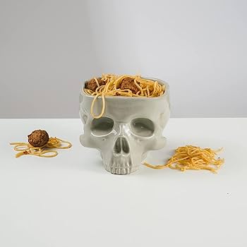 Amazon.com: Fecheche Food Safe Skull Bowl for Eating, Ceramic